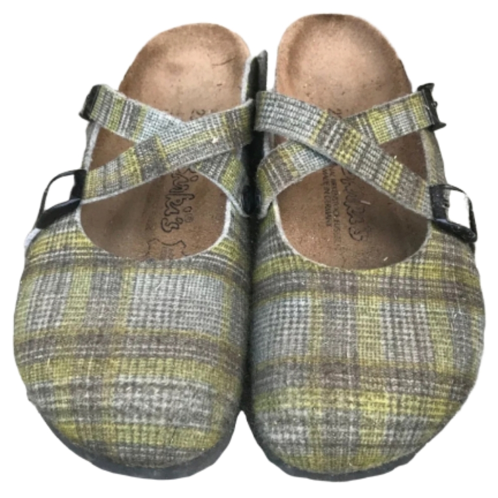 Birkenstock Birki’s Dorian Green Plaid Sz 36 US 5